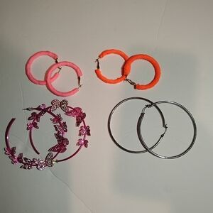 4 Piece Large Hoops